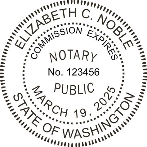 Washington Wood Handle Notary Seal Stamp