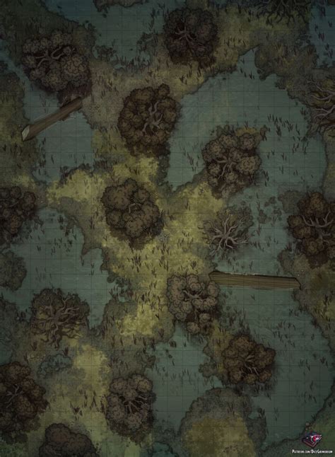 Swamp - D&D Map for Roll20 And Tabletop - Dice Grimorium