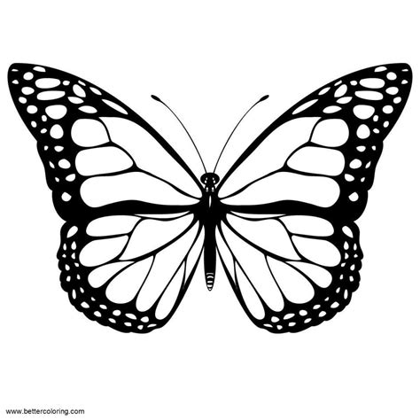 Butterflies Coloring Pages Line Drawings - Free Printable Coloring Pages