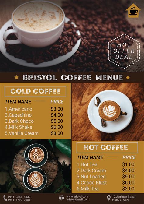 Coffee Shop Menu on Behance