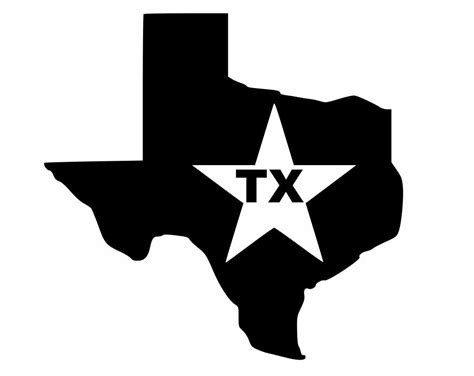 Texas decals Lone Star State Silhouette custom decal for