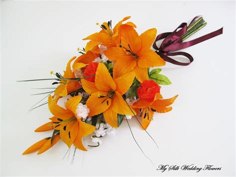 Orange Tiger Lily Bouquet Orange Tiger Lily Arm Bouquet - Etsy