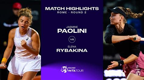 Jasmine Paolini vs. Elena Rybakina | 2023 Rome Round 2 | WTA Match Highlights - TennisGusto