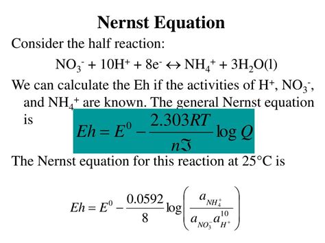 PPT - Nernst Equation PowerPoint Presentation - ID:295837