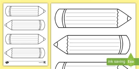 Pencil Writing Template (Teacher-Made) - Twinkl