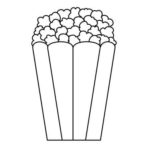 Popcorn Line Drawing | Free download on ClipArtMag