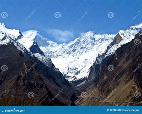 Mighty Rakaposhi mountain stock photo. Image of explore - 122425162