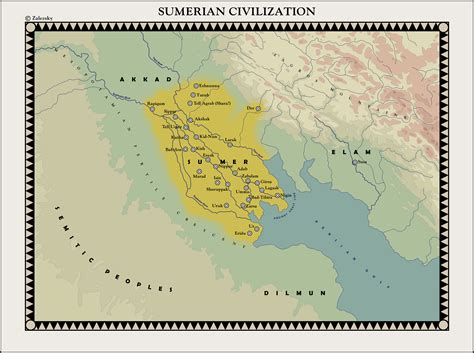 Sumerian Civilization [5701x4247] : r/MapPorn