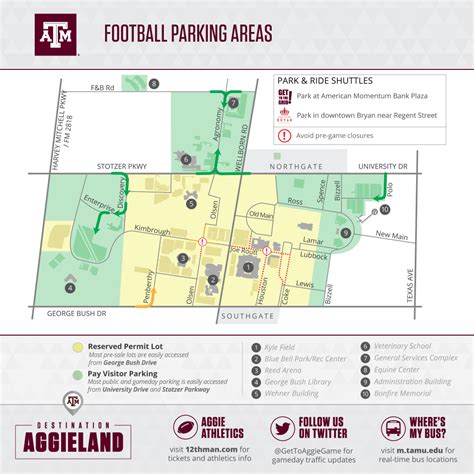 Campus Map | Texas A&m University Visitor Guide - Texas A&m Parking Map - Printable Maps