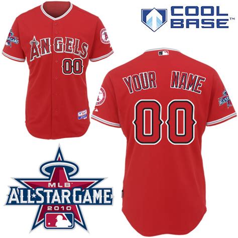 Angels of Anaheim Personalized Authentic Red w/2010 All-Star Patch MLB ...