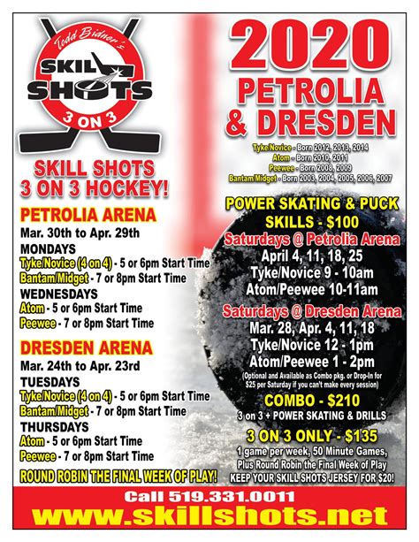 News > Skill Shots 3 on 3 Hockey - Registration now Open! (Petrolia Minor Hockey)