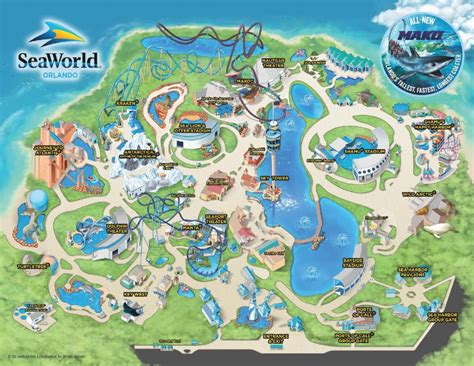 Seaworld Orlando Printable Map