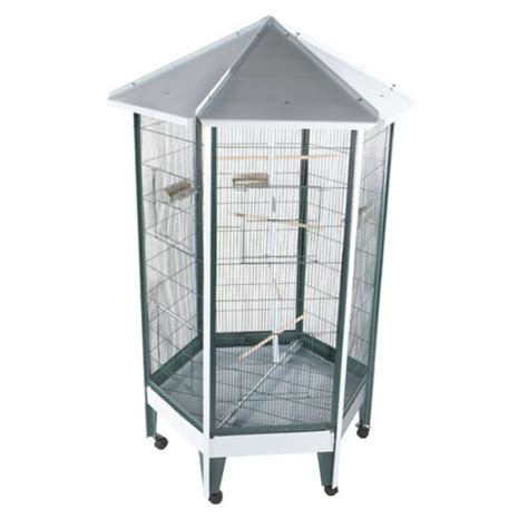 Indoor Aviary Bird Cage for Small Birds by AE 100C-1 Green & White [19301061057] - $549.00