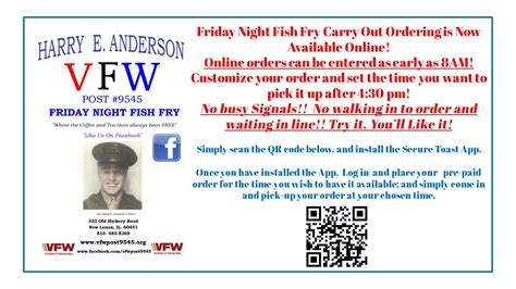 Mar 22 | NL VFW Friday Fish Fry. Dine in or Order Carryout online and ...