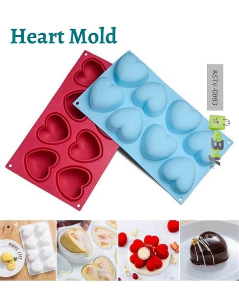 Buy Heart Shaped Silicone 3D Mold online at best price in Pakistan