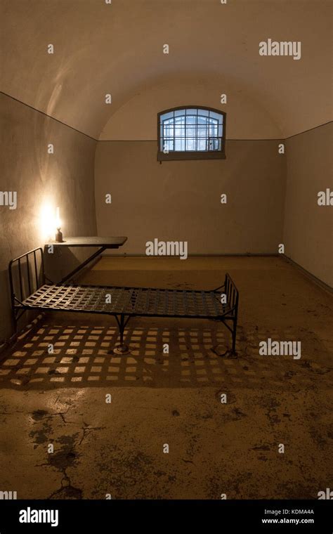 Old jail cell interior in the prison of Peter and Paul fortress in ...