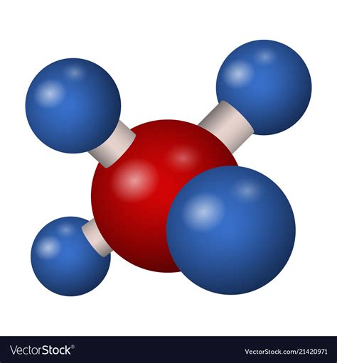 Chemical formula of methane Royalty Free Vector Image