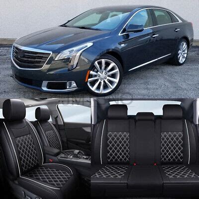 For Cadillac XTS CTS SRX 5-Seats Car Seat Covers Leather Front Rear ...