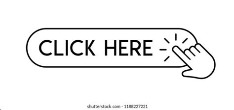 Clicking Hand Icon On Click Here Stock Vector (Royalty Free) 1231569493 ...