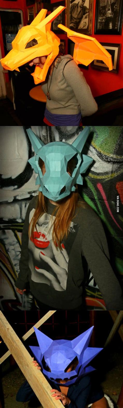 Papercraft Pokemon Masks - Gaming | Papercraft pokemon, Pokemon masks, Origami cat face