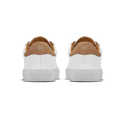 White & beige leather and suede Sneakers