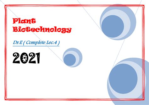 Protoplast culture - Plant Biotechnology Dr ( Complete Lec. 4 ) 2021 ٢ 5 / Protoplast culture ...