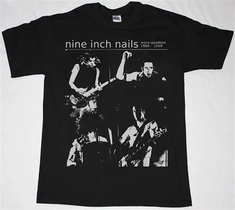 Gildan Nine Inch Nails Wave Goodbye 1989 2009 Trent Reznor Industrial ...