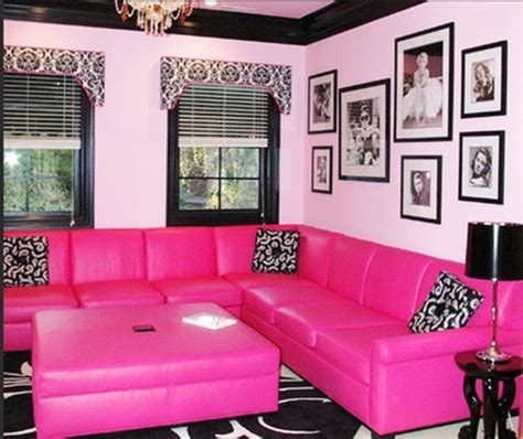 Modern Pink Living Room Design - Real House Design | Pink living room ...