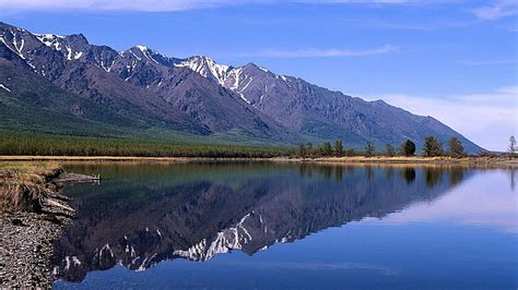 Baikal Lake and Sayan Mountain Range in Siberia - 47923. Lake baikal ...