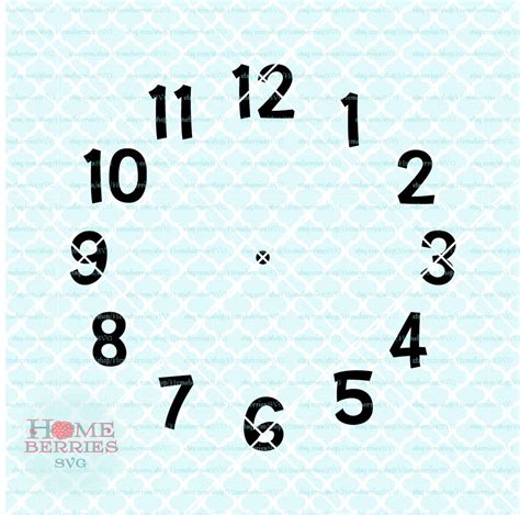 Clock Face svg With Whimsical Numbers Clockmaker svg Clock svg | Etsy