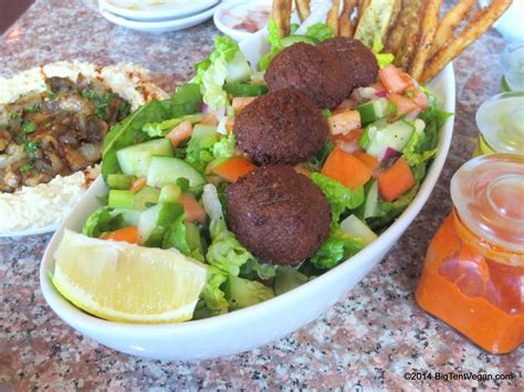 Fattoush Salad with Falafel and Hummus, Da Falafel King, Honolulu, HI # ...