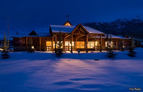 Denali Princess Wilderness Lodge at night. Denali National Park, Alaska