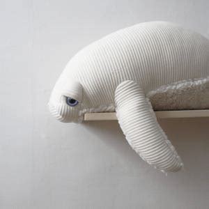 Big Albino Manatee Handmade Stuffed Animal - Etsy