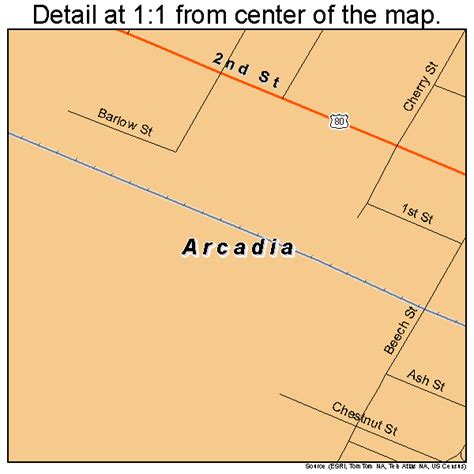 Arcadia Louisiana Street Map 2202655