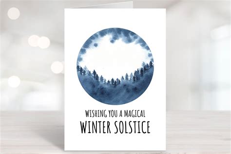 Printable Winter Solstice Cards Yule Cards Instant Download | Etsy