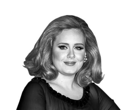 Adele Black White Transparent PNG - PNG Play
