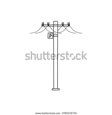 Power Lines Hand Drawn Sketch Illustration Stock Vector (Royalty Free) 1980318734 | Shutterstock