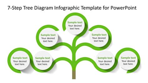 7-Step Tree Diagram Infographic Template for PowerPoint