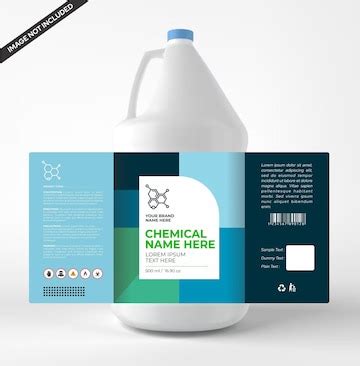 Premium Vector | A bottle of chemical label template has a label that says chemical name here