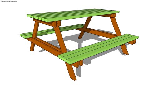 Picnic Table Plans Free | Free Garden Plans - How to build garden projects