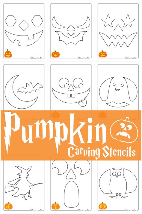 Free Printable Pumpkin Carving Stencils & Templates for Halloween