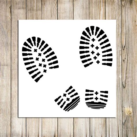 Hiking Boots Vinyl Decal Hiking Boot Prints Military Boots - Etsy