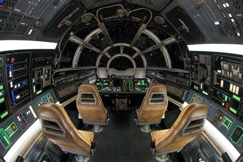 Millennium Falcon Smugglers Run ride cockpit | Disneyland star wars, Millennium falcon, Disney ...