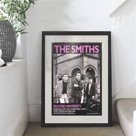 The Smiths Salford 1986 Concert Poster Five Print or Three Framed ...