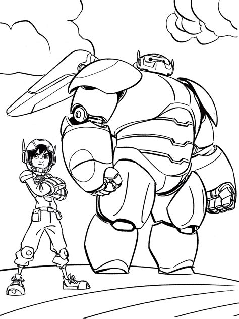 Walt Disney Coloring Pages - Hiro Hamada & Baymax - Walt Disney Characters Photo (37767228) - Fanpop