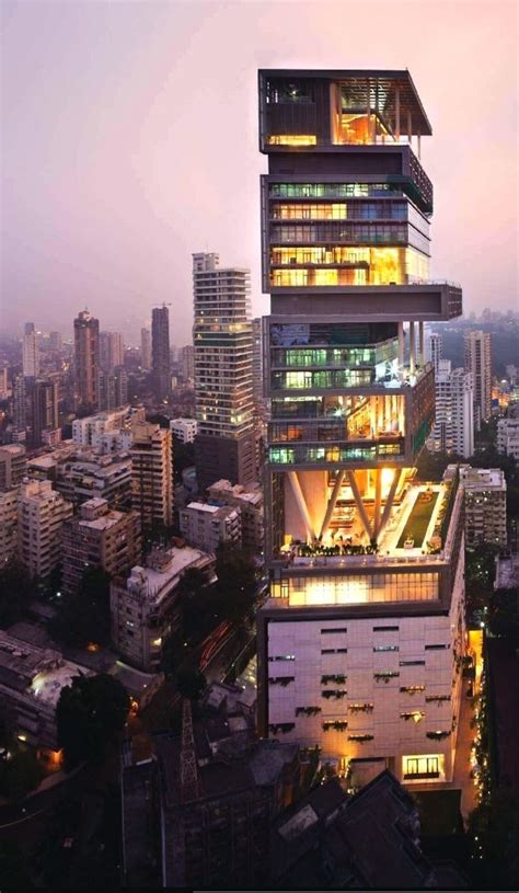 Antilia - Mukesh Ambanis Single Family Home - Mumbai India - story - metres high over sq ft ...