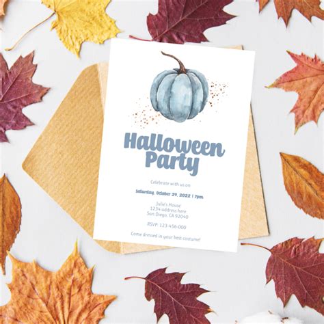 Digital Halloween Party Invitation, Electronic Halloween Evite, Modern Halloween party ...