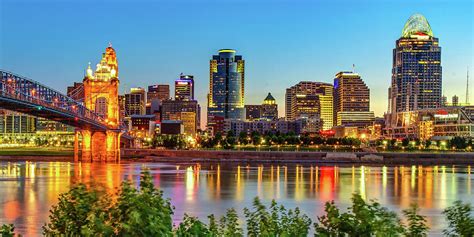 Queen City Skyline Panorama Over the Ohio River Photograph by Gregory Ballos