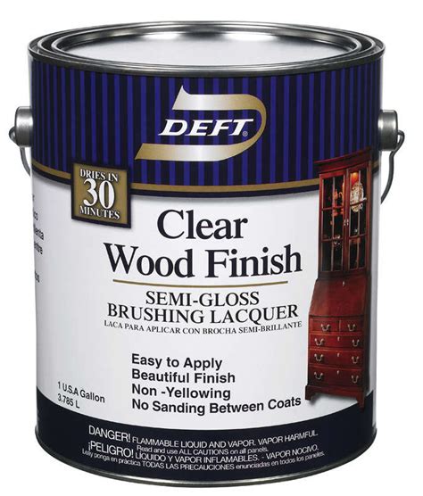 Deft Wood Finish Semi-Gloss Clear Oil-Based Brushing Lacquer 1 gal ...