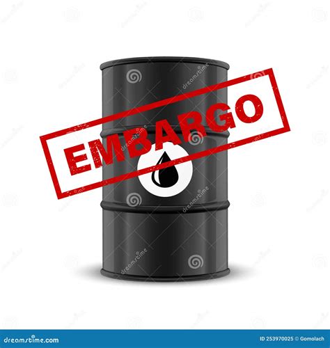 Oil Embargo. Vector 3d Realistic Metal Enamel Oil Barrel Isolated On White. Russian Crude Oil ...